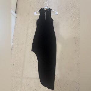 BEBE Elegant Black Asymmetrical Dress - S
